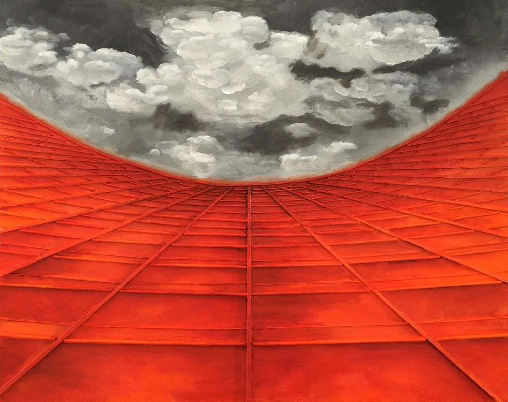 Εβίτα Κανέλλου, Curved Infinity, 80x100cm, Μικτή τεχνική