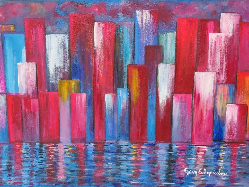 Ευθυμιάδου Ελένη, Νέα Υόρκη, 70x100cm, Ακρυλικά σε καμβά