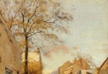 A Village Street in Winter, Alfred Sisley