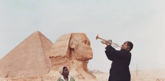 Louis and Lucille Armstrong at the Sphinx