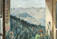 View through a window to the Alpes, Bertha Dorph