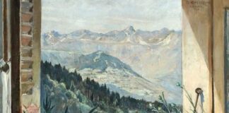 View through a window to the Alpes, Bertha Dorph