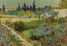 Garden an Arles Flowering Garden with Path, Vincent van Gogh