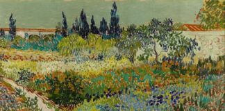 Garden an Arles Flowering Garden with Path, Vincent van Gogh
