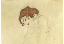 Sleeping girl, Egon Schiele