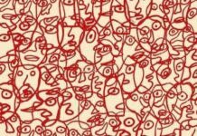 Untitled (Abstraction with Red Faces), Jean Dubuffet Anton Chekhov
